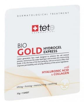 Tete Cosmeceutical Bio Gold Hydrogel Express (Маска моментального действия с коллоидным золотом)