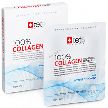 Tete Cosmeceutical Tete Collagene Hydrogel Mask 100% (Гидроколлагеновая маска моментального действия), 4 саше