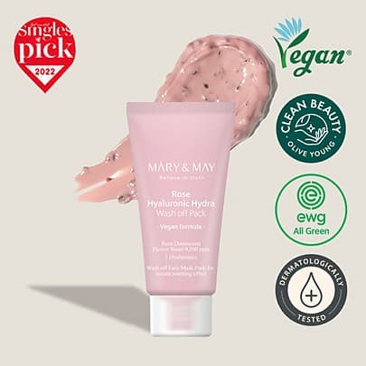 Увлажняющая глиняная маска с розой Rose Hyaluronic Hydra Wash off Pack