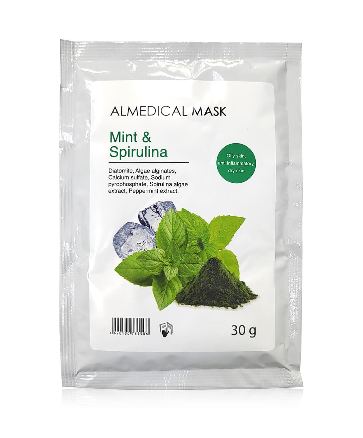 Альгинатная маска Ментол и Спирулина Almedical Mask