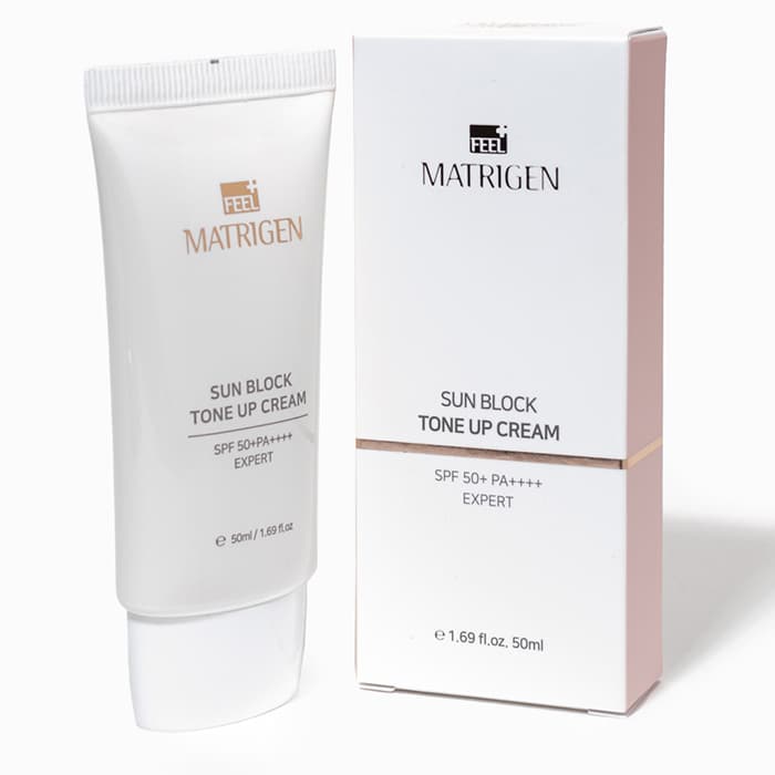 Завершающий крем для лица с высокой SPF 50+ защитой Matrigen Sun Block Tone up