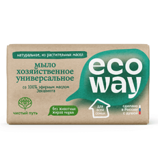Мыло хозяйственное универсальное с эфирным маслом эвкалипта ECOWAY