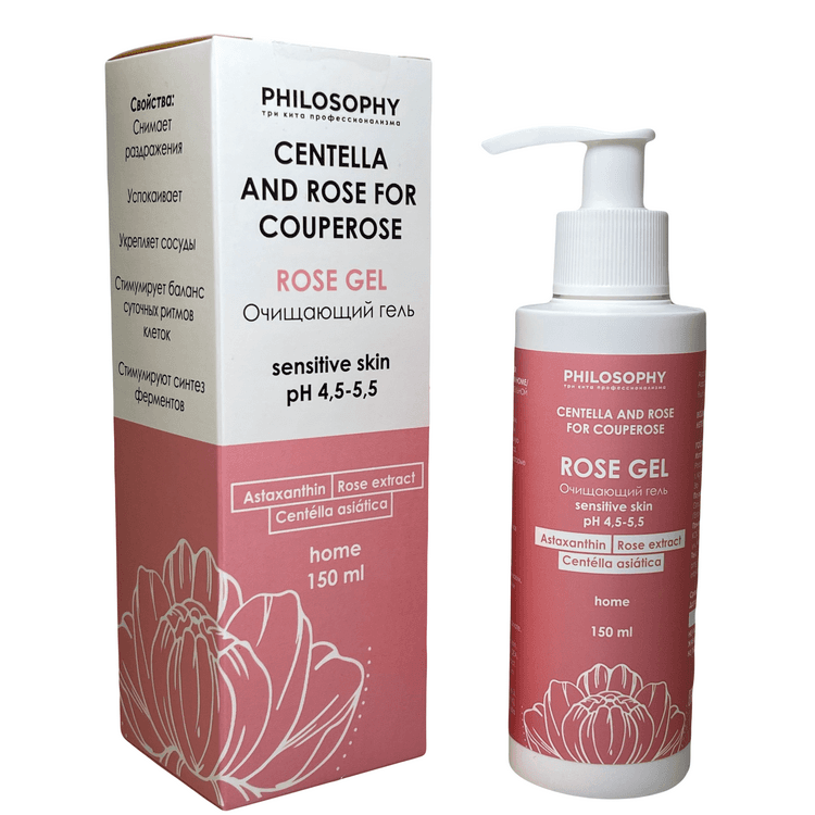 Очищающий гель для чувствительной кожи Centella and Rose for Couperose Philosophy