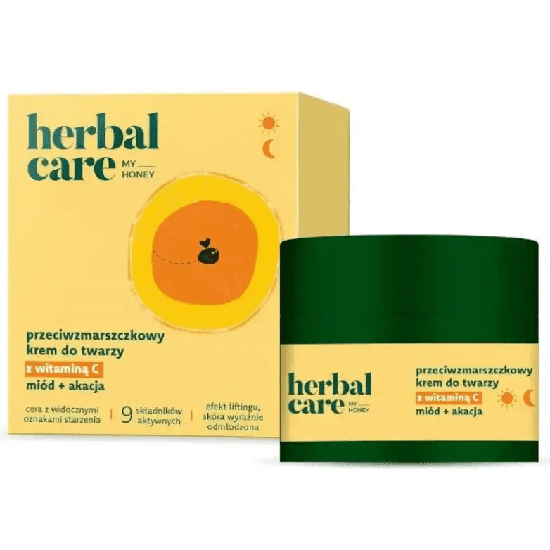 Крем для лица против морщин с витамином С мед и акация Herbal Care Farmona