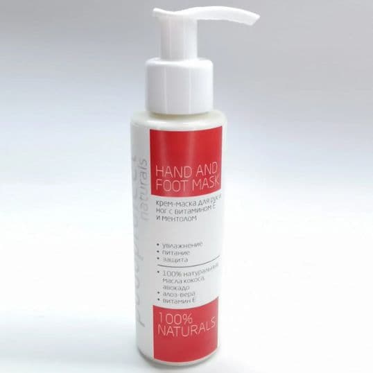 Крем-маска для рук и ног с витамином Е и ментолом Naturals PODOPROFEET