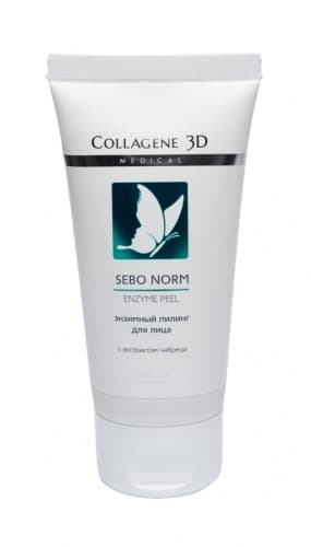 Гель-пилинг для лица энзимный Sebo Norm Medical Collagene 3D