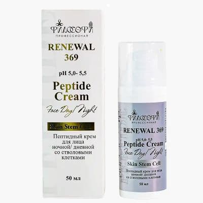 Пептидный крем для лица ночной / дневной со стволовыми клетками Renewal 369 Философи Профессионал
