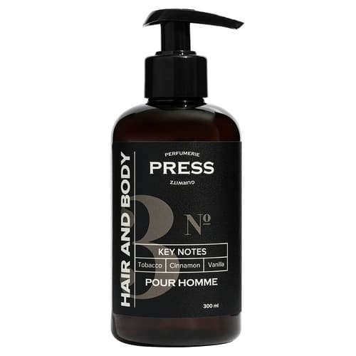 №3 for Men Head & Body Tobacco, Cinnamon, Vanilla Мужской шампунь-гель 2 в 1 для волос и тела