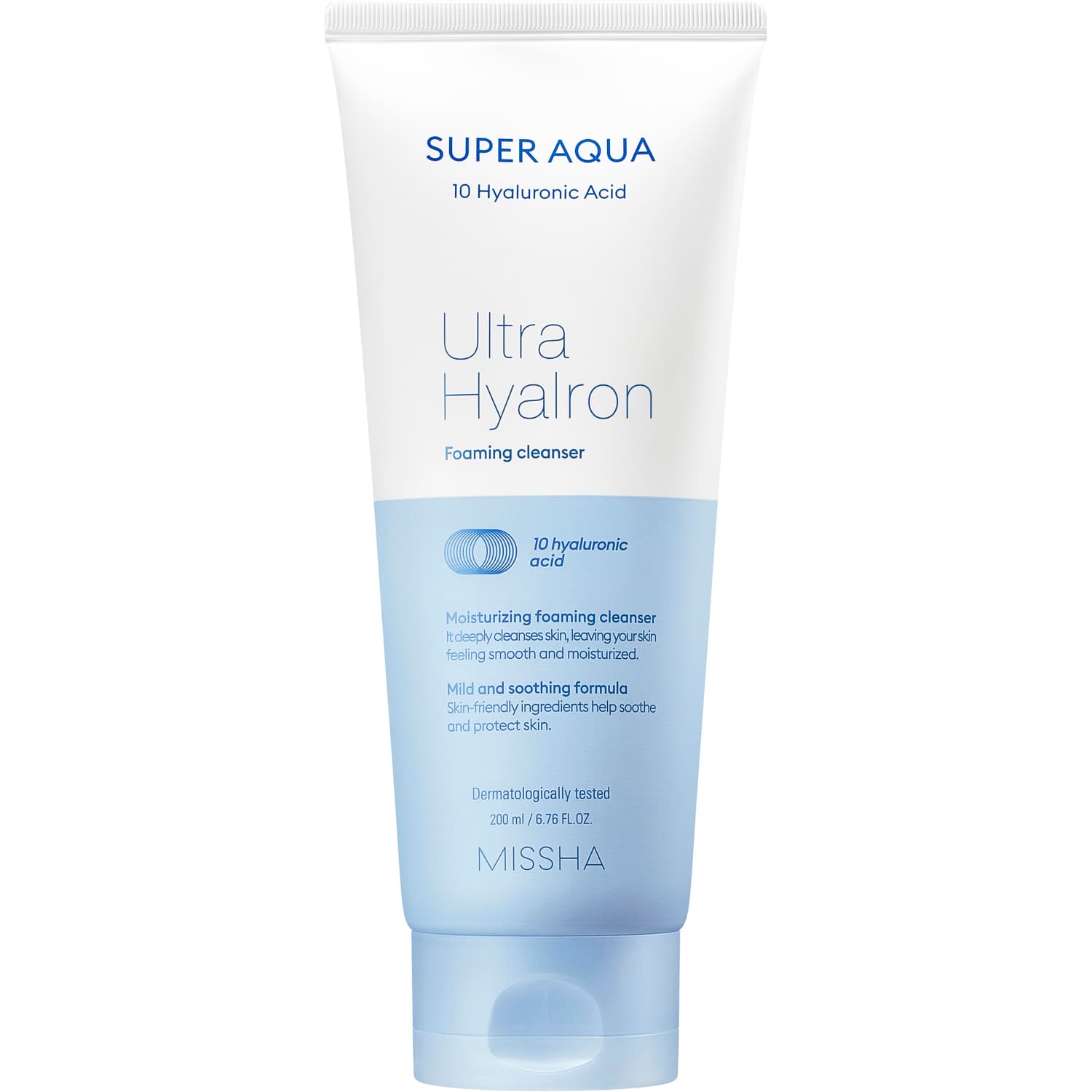 MISSHA Super Aqua Ultra Hyalron Пенка для умывания и снятия макияжа 1 шт