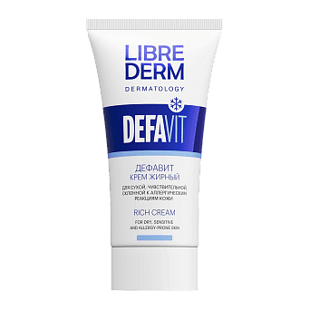 Librederm Dermatology Дефавит крем жирный восстанавливающий и успокаивающий витаминный 1 шт