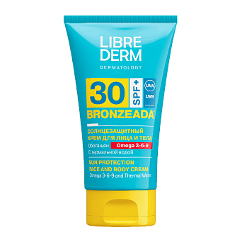 Либридерм (Librederm) Bronzeada Солнцезащитный крем с Омега 3-6-9 и термальной водой SPF30 1 шт