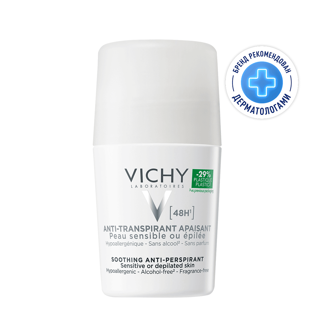 Vichy Homme дезодорант-антиперспирант 48 ч для чувствительной кожи 1 шт