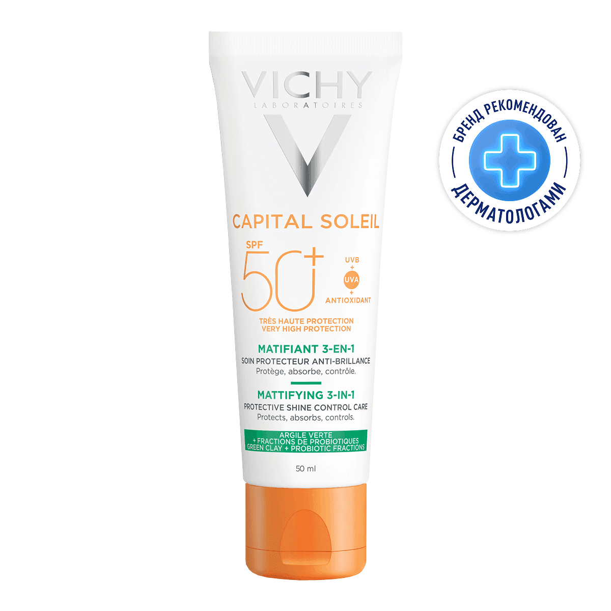 Vichy Capital Soleil Матирующий уход для проблемной кожи 3в1 SPF50+ 1 шт