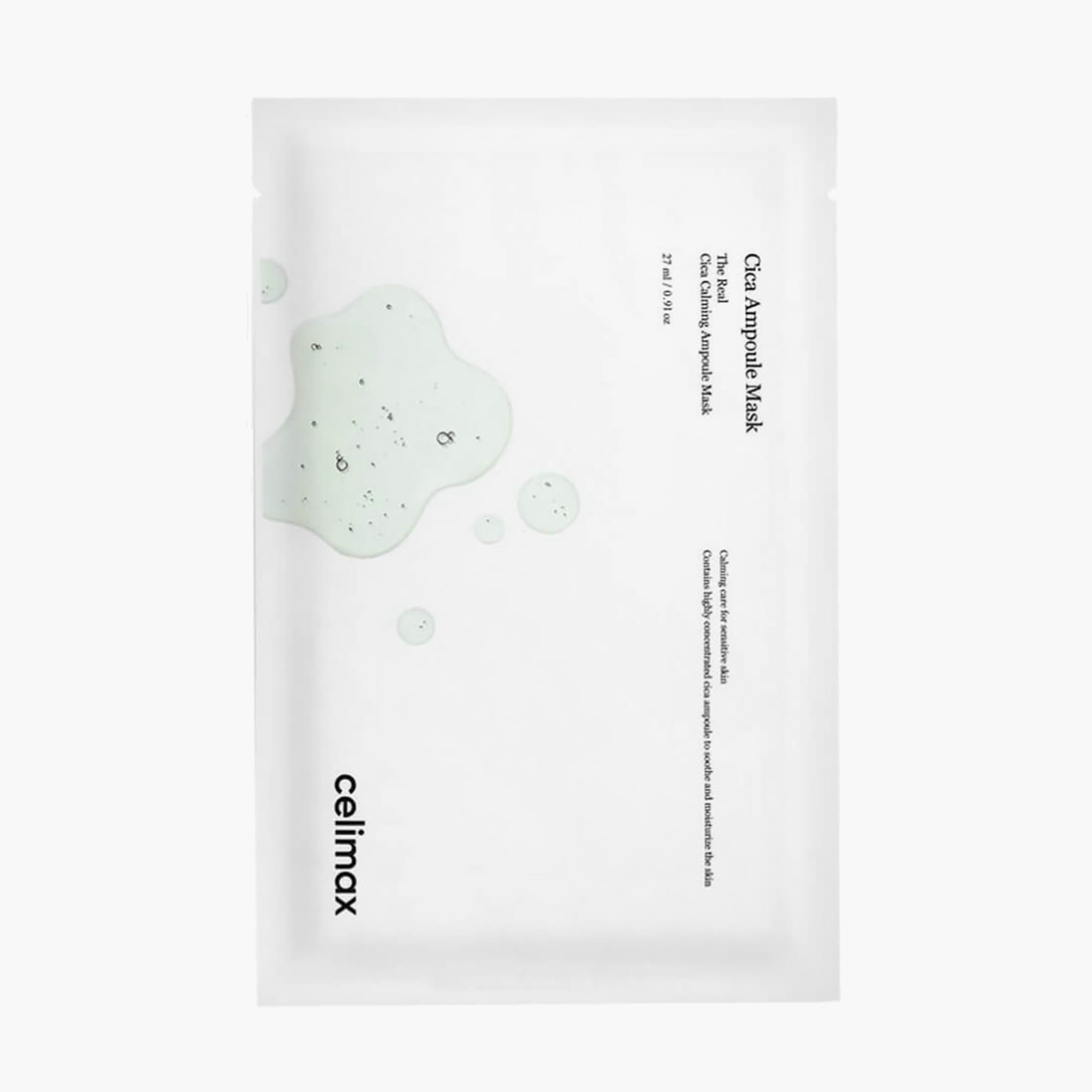 Маска успокаивающая тканевая на основе центеллы | Celimax The Real Cica Calming Ampoule Mask