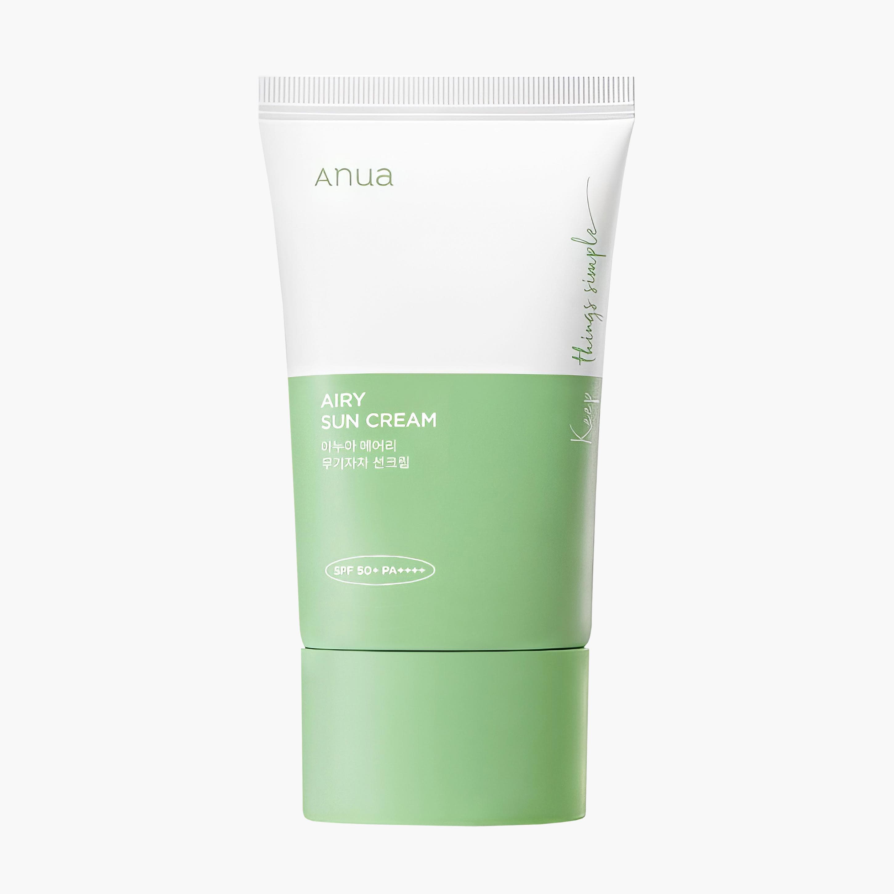Крем солнцезащитный минеральный с экстрактом хауттюйнии | ANUA AIRY SUN Cream