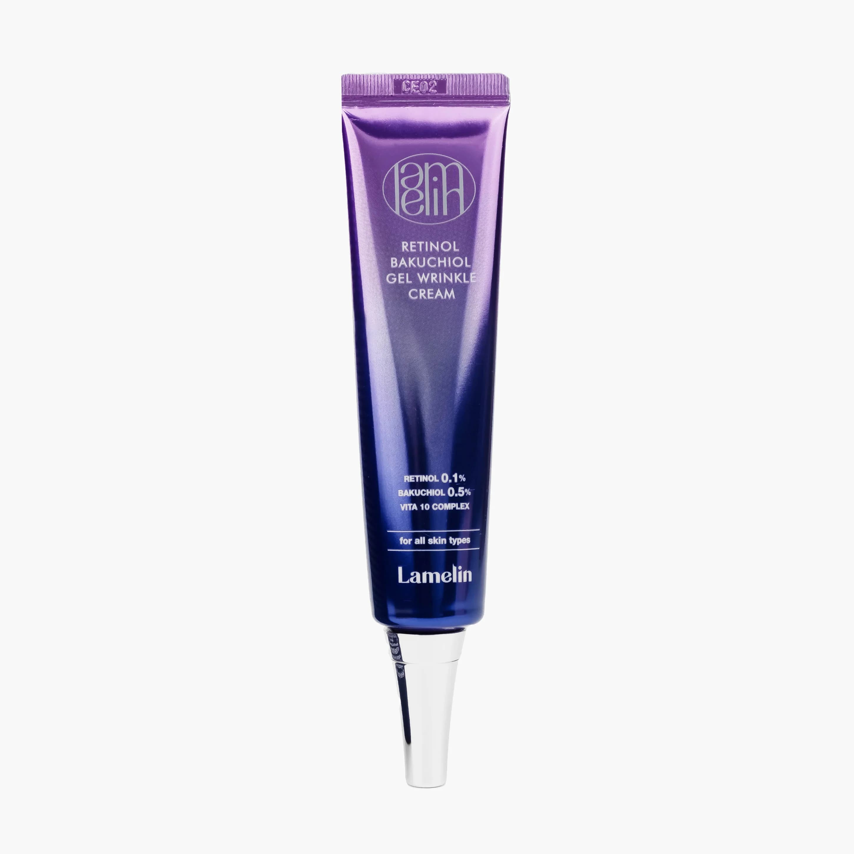 Гель-крем против морщин с ретинолом и бакучиолом | Lamelin Retinol Bakuchiol Gel Wrinkle Cream