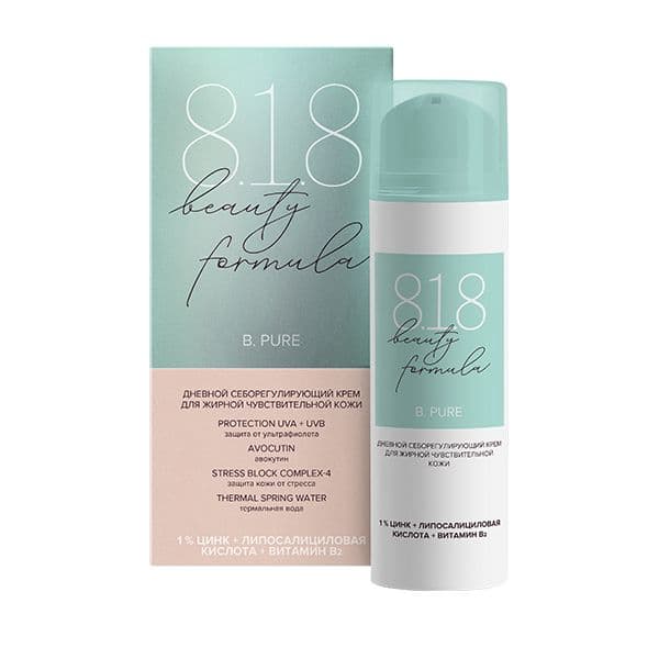 Крем для жирной чувствительной кожи себорегулирующий дневной Estiqe 8.1.8 Beauty formula