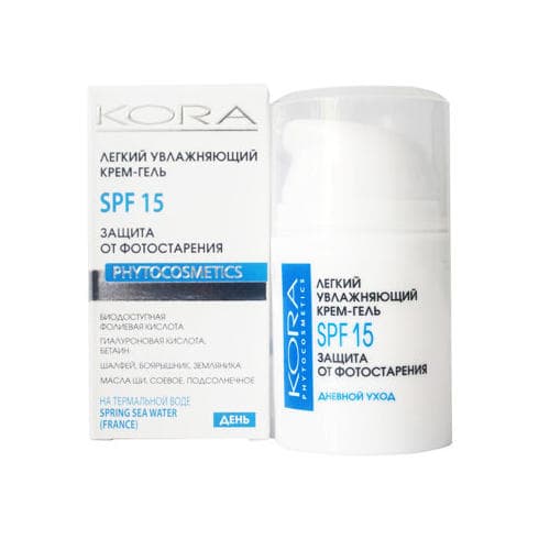 KORA Крем-гель легкий увлажняющий SPF15 1 шт