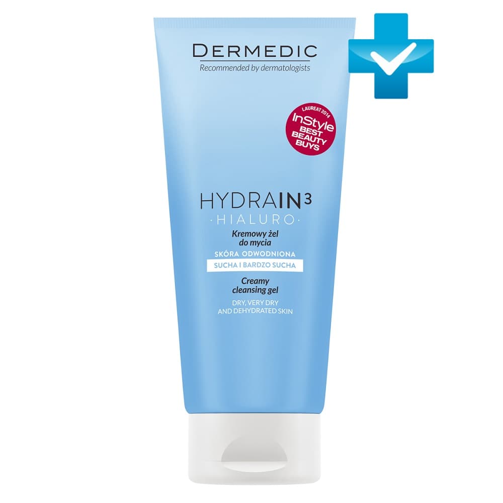 Дермедик Гель-крем для умывания Гидреин 3 Гиалуро Creamy Cleansing Gel, (Dermedic, Hydrain)