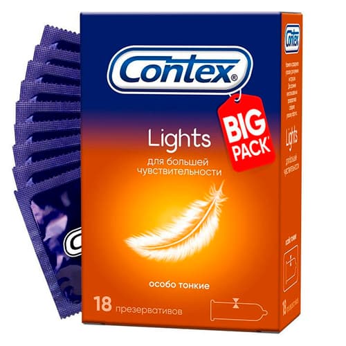 Контекс Презервативы Light особо тонкие, №18 (Contex, Презервативы)