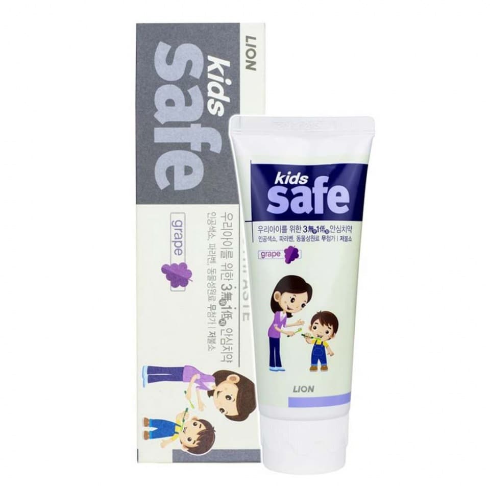 СиДжей Лайон Детская зубная паста со вкусом винограда Kids Safe 3-12 лет, (Cj Lion, Для полости рта)