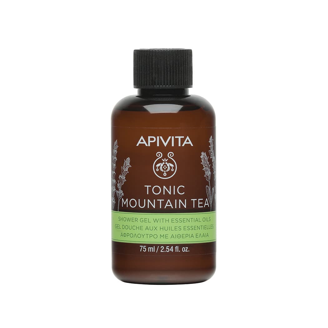 Апивита Миниатюра Гель для душа Горный чай с эфирными маслами, (Apivita, Body)