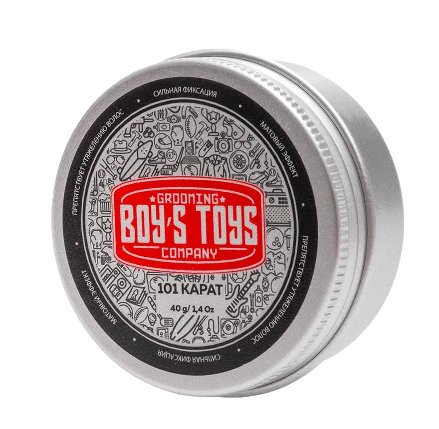 Паста для укладки волос высокой фиксации с низким уровнем блеска 101 Karat Strong Hold Matte Paste, (Boys Toys, Стайлинг)