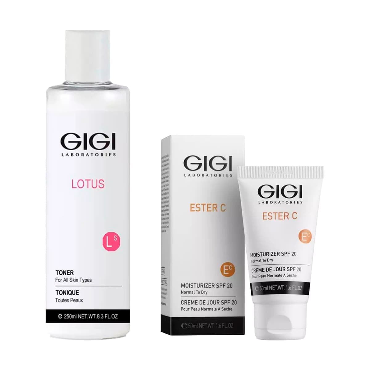 ДжиДжи Набор для ежедневного ухода: тоник + крем SPF20, 50 мл (GiGi, Lotus Beauty)