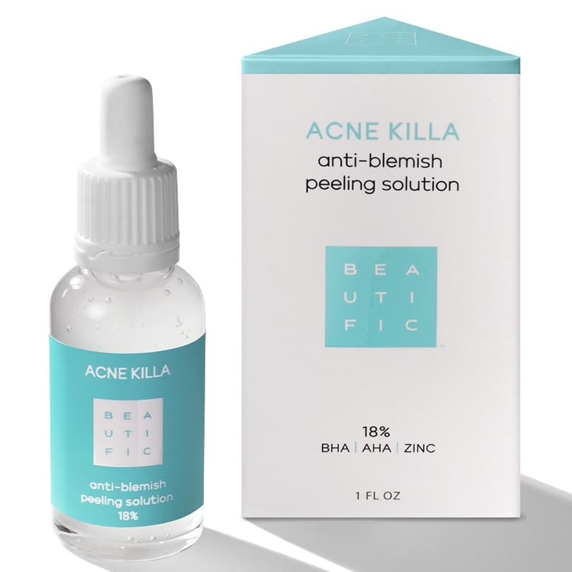 Бьютифик Пилинг-гель для проблемной кожи лица Acne Killa с салициловой кислотой и цинком, (Beautific, Face)