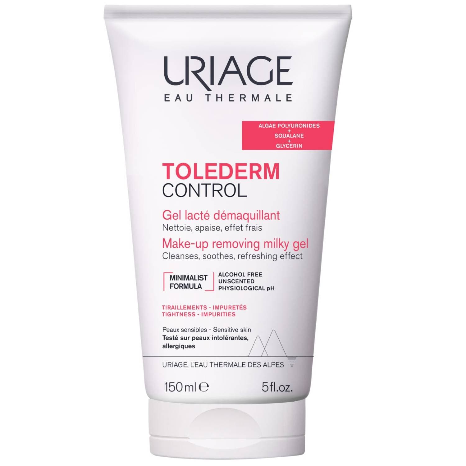 Uriage Tolederm Control Деликатное очищающее гель-молочко для снятия макияжа 1 шт