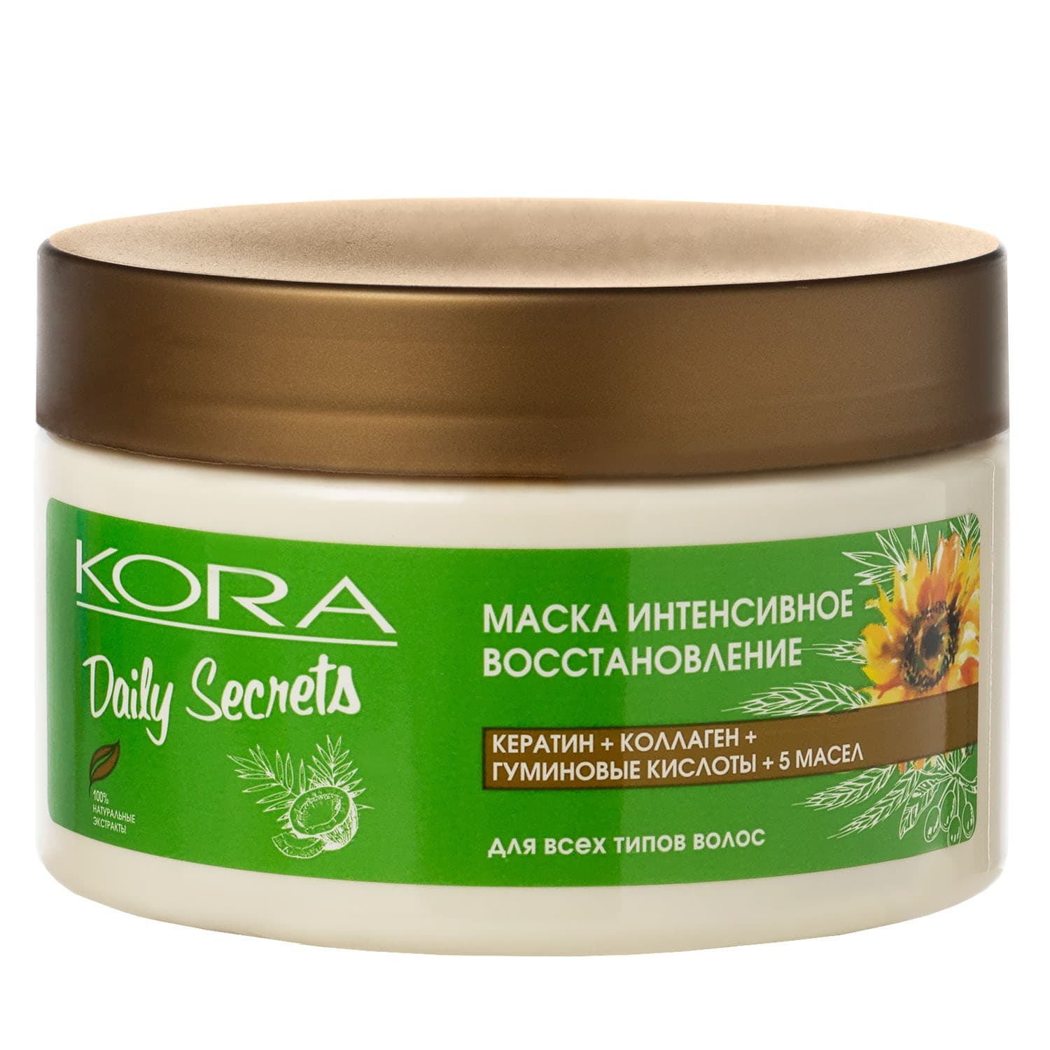 KORA Daily Secrets Маска Интенсивное восстановление для всех типов волос 1 шт