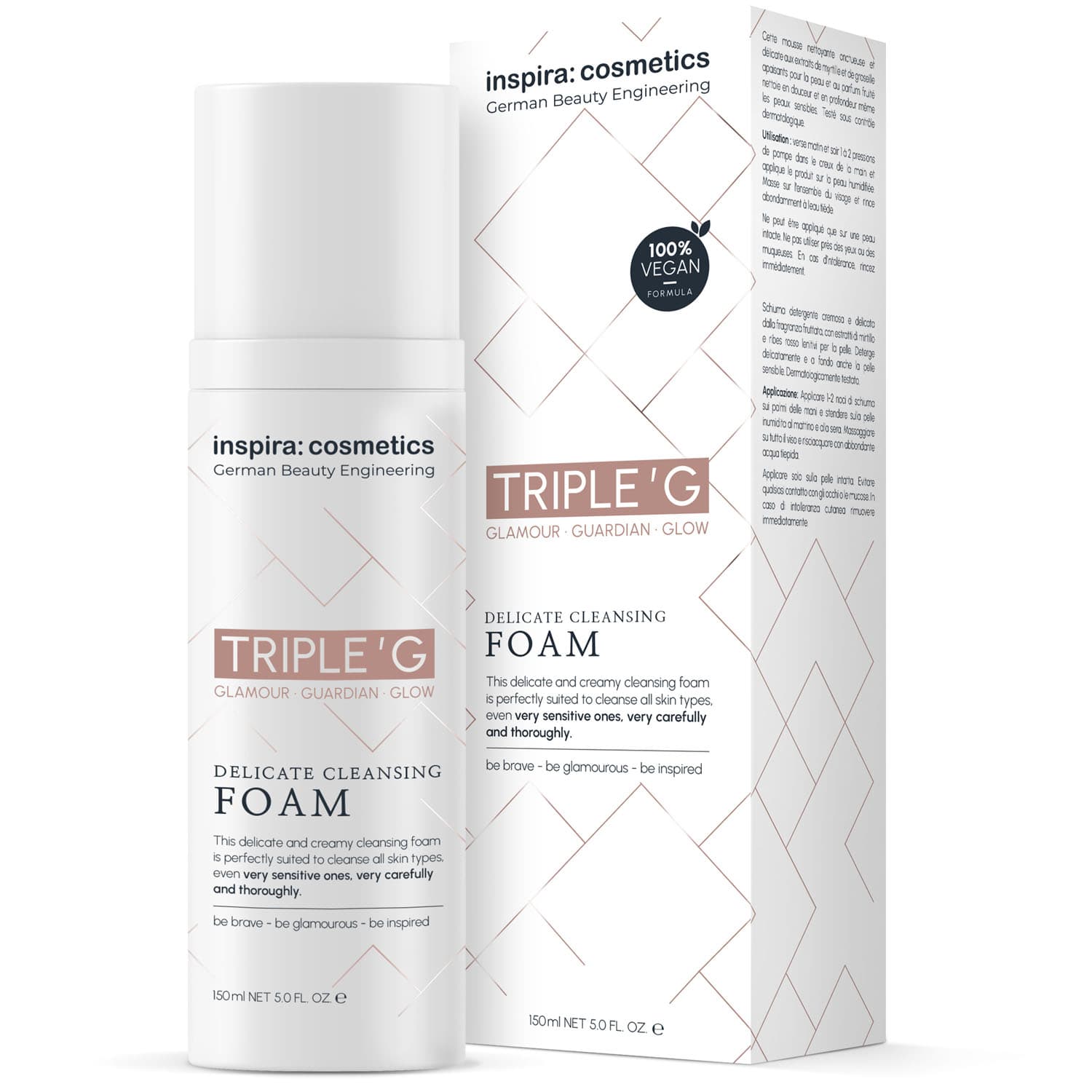 Инспира Косметикс Мягкая очищающая пенка для умывания, (Inspira Cosmetics, Triple’G)