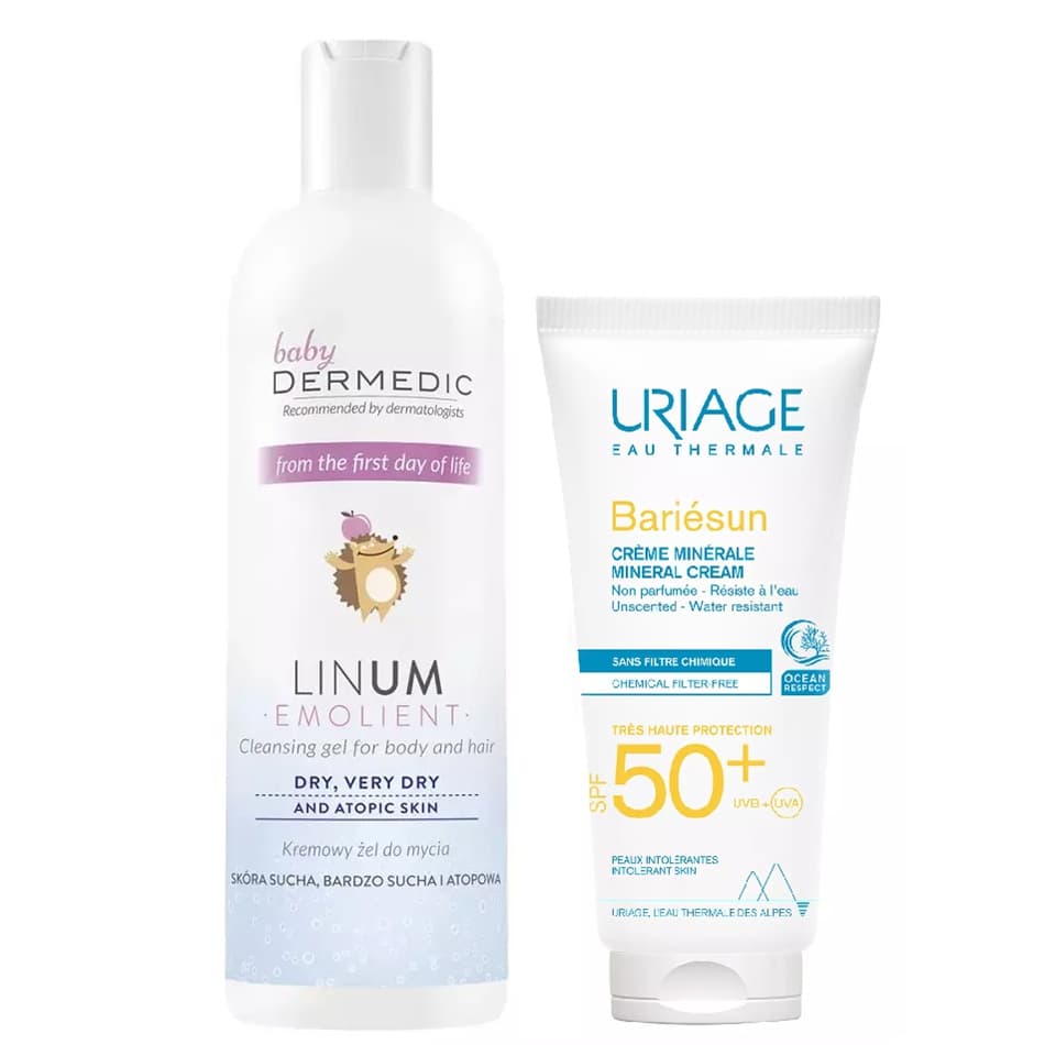 Набор для самых маленьких: крем SPF 50+ + очищающий крем-гель 200 мл (Beauty сеты, Защита от солнца)