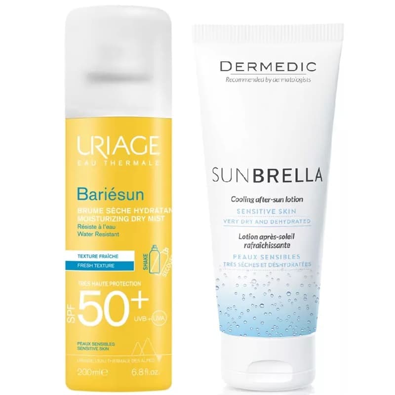 Набор для комфортного и безопасного загара: спрей SPF50+ + бальзам после загара 200 г (Beauty сеты, Защита от солнца)