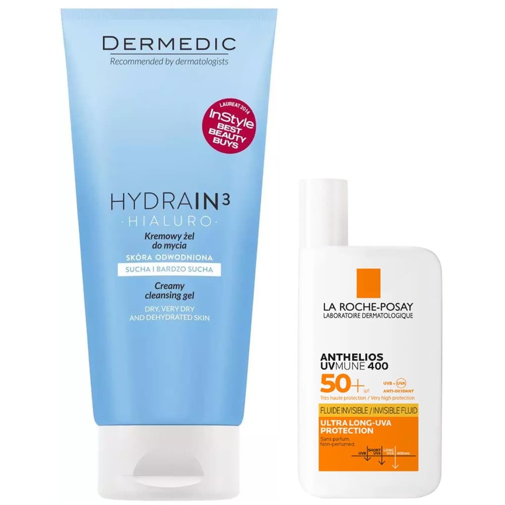 Набор "Невидимая защита": солнцезащитный флюид Anthelios SPF50+ + гель для умывания 200 мл (Beauty сеты, Защита от солнца)