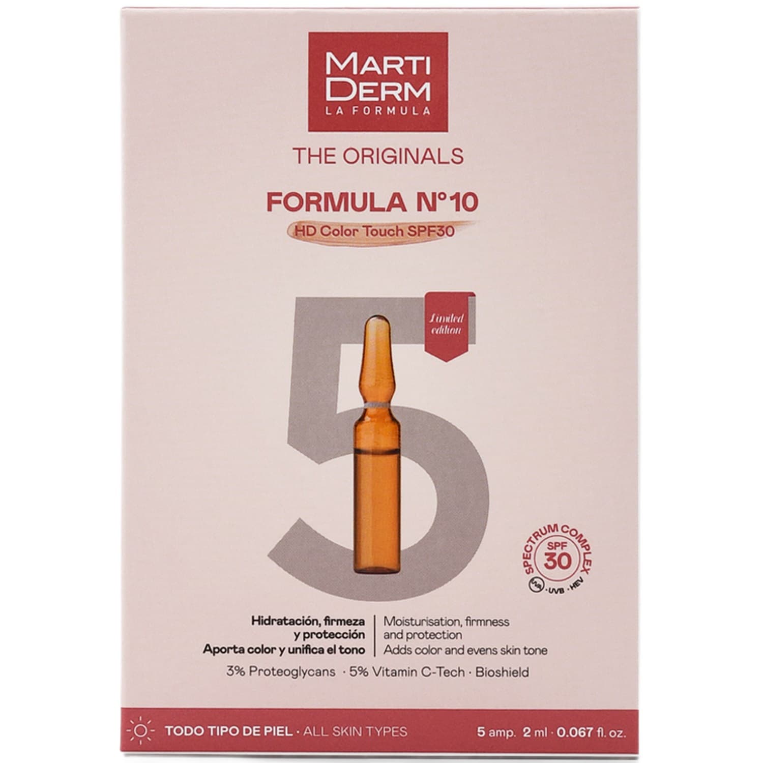 MartiDerm The Originals Formula Nº10 HD Color Touch SPF30 ампулы 10 шт