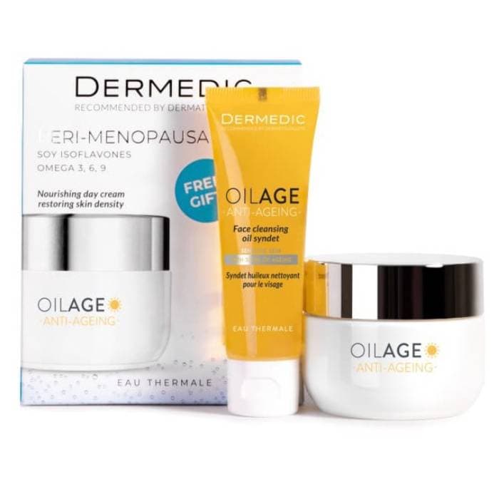 Дермедик Набор Anti-Ageing: дневной крем + очищающее масло 25 мл (Dermedic, Oilage)