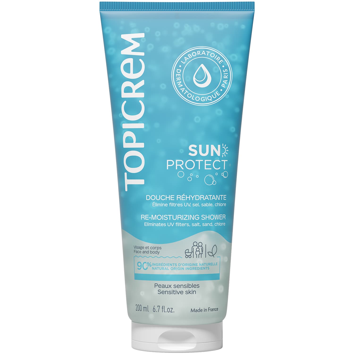 Топикрем Увлажняющий гель для душа, (Topicrem, Sun Protect - cолнцезащитная линия)
