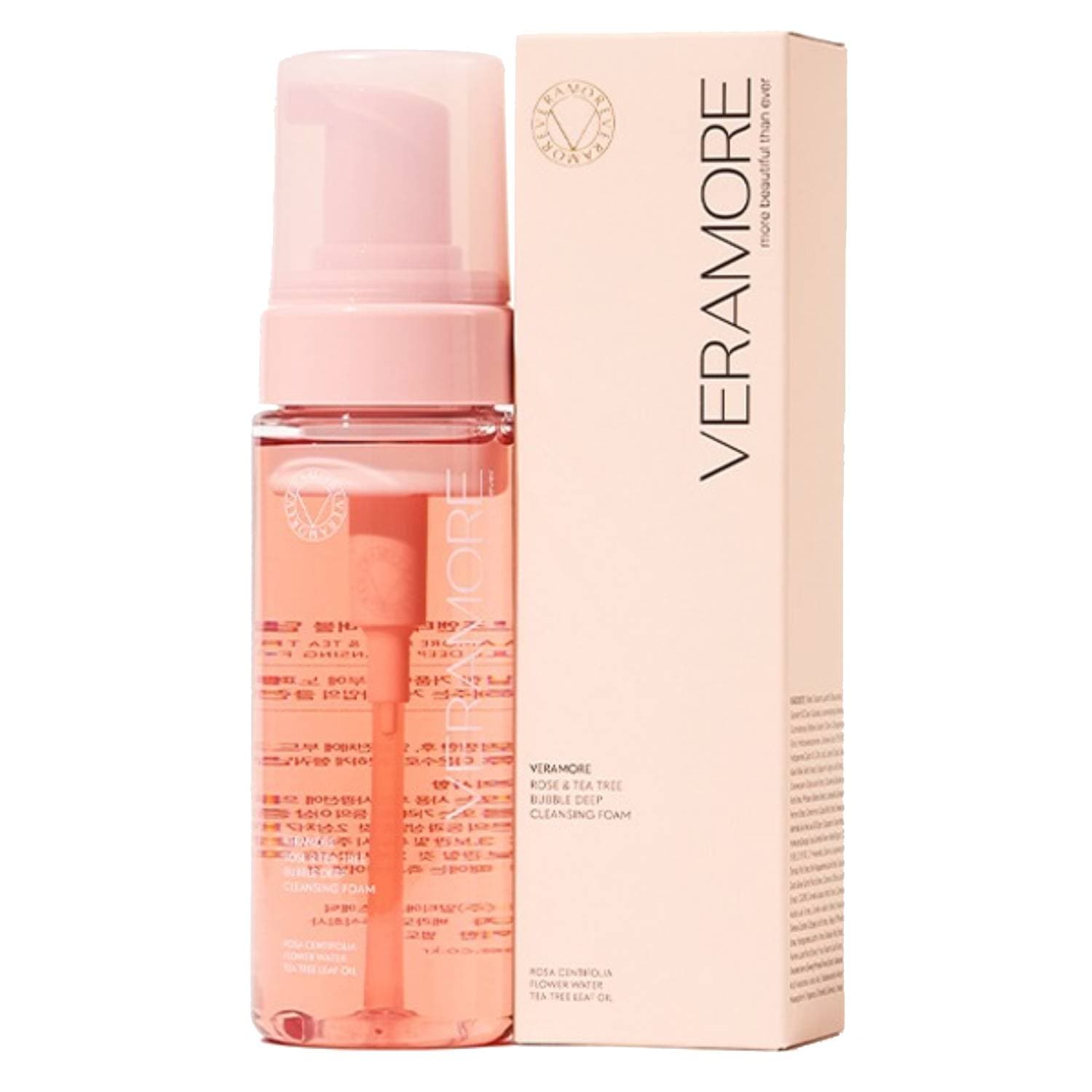 Вераморе Очищающая пенка для лица Rose & Tea Tree Bubble Deep cо спикулами, маслом чайного дерева и гидролатом розы, (Veramore, )