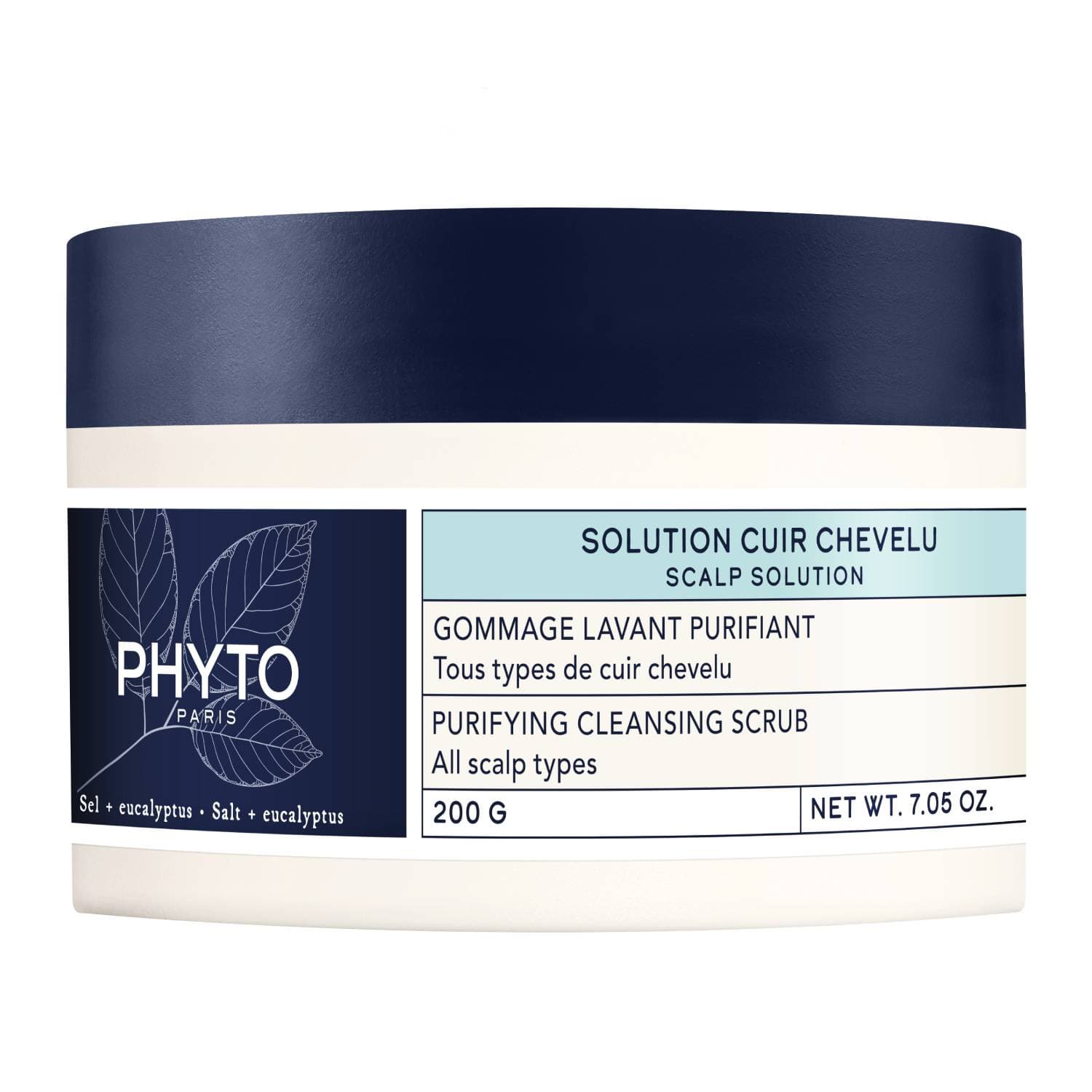 Фито Бессиликоновый очищающий скраб для кожи головы, (Phyto, Scalp Solution)