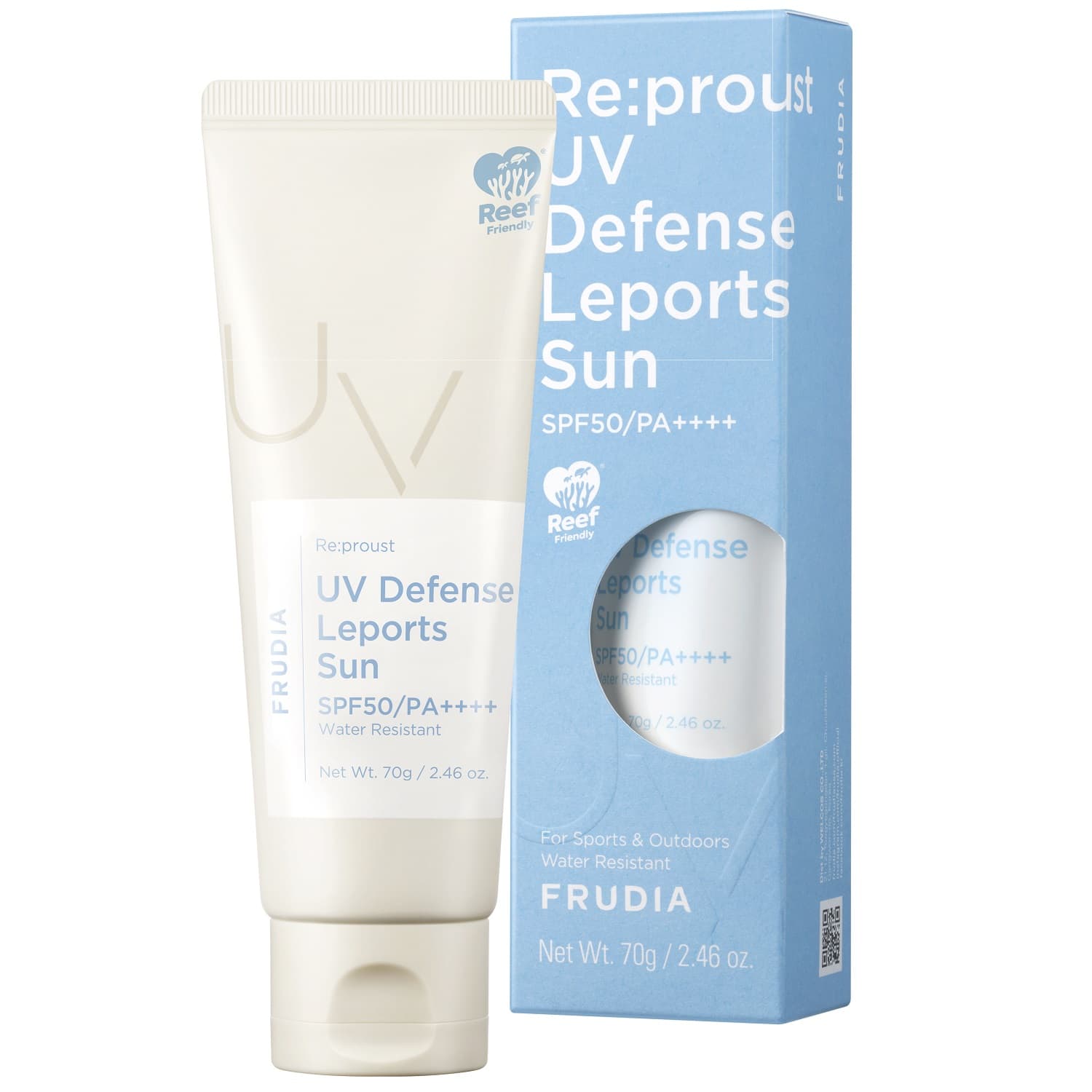 Фрудиа Водостойкий солнцезащитный крем для спорта и активного отдыха SPF50 / PA++++, (Frudia, Re:proust)