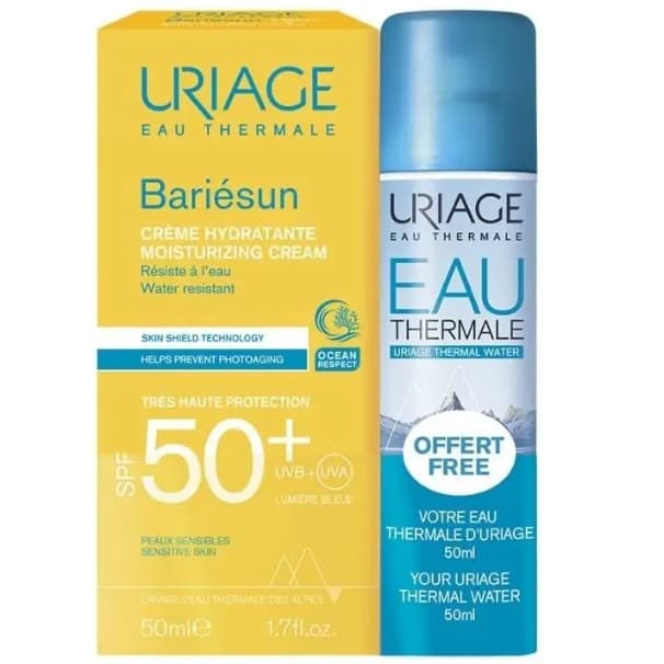 Uriage Набор Bariesun SPF50+ Крем увлажняющий +Термальная вода 50 мл 1 уп