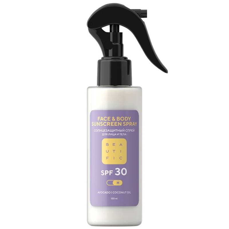Бьютифик Солнцезащитный спрей для лица и тела SPF30, (Beautific, Sun)