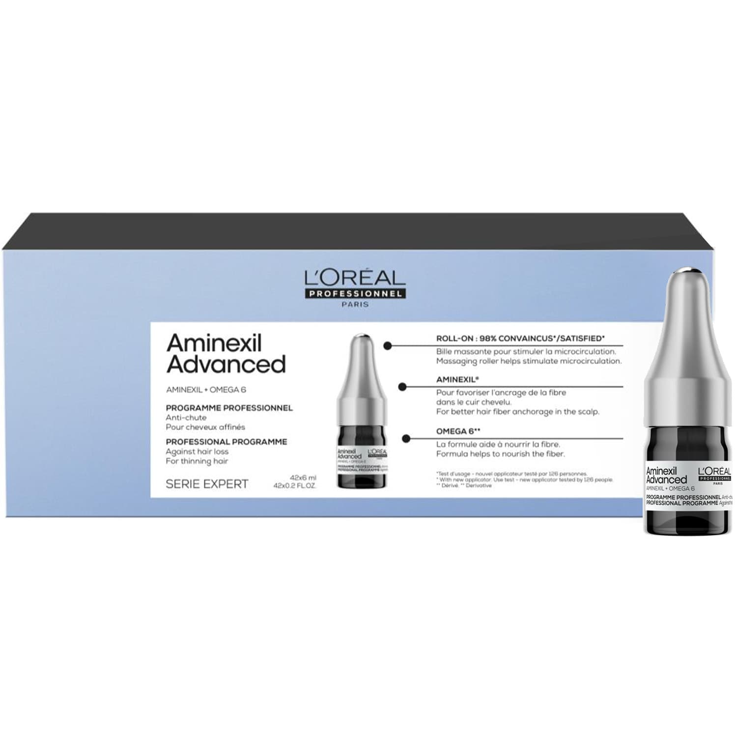 Лореаль Профессионель Программа Aminexil Advanced от выпадения волос, 42 ампулы х (L'oreal Professionnel, Serie Expert)