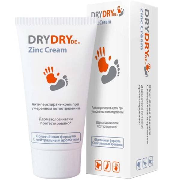 Драй Драй Антиперспирант при умеренном потоотделении Zinc Cream, (Dry Dry, Антиперспиранты)