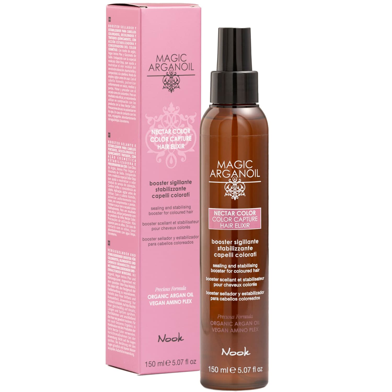Нук Спрей стабилизатор цвета для окрашенных, обесцвеченных волос Color Capture Hair Elixir, (Nook, Magic Arganoil)