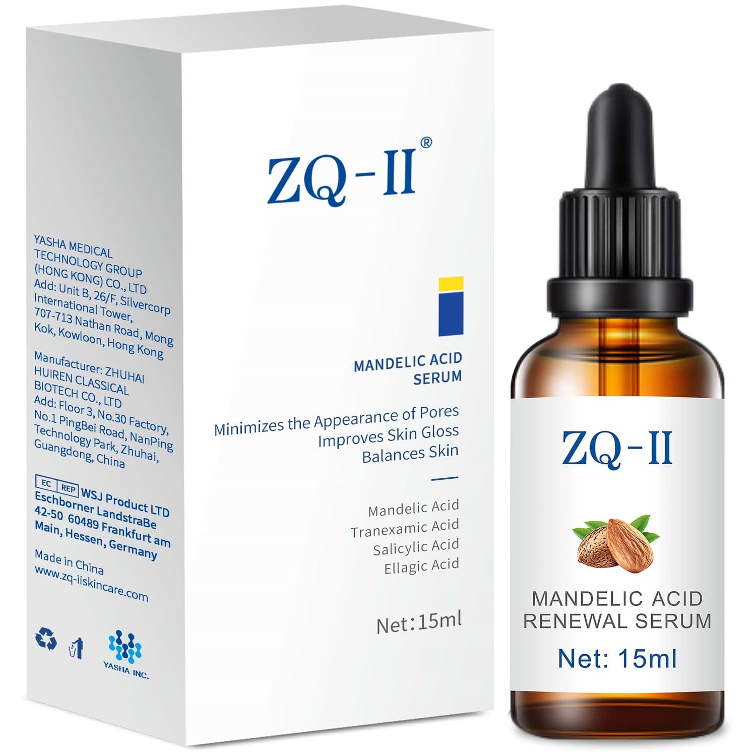 Зет-Кью II Омолаживающая сыворотка для лица Mandelic Acid Renewal Serum с миндальной кислотой, (ZQ-II, )