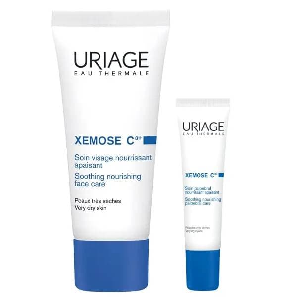 Урьяж Набор для лица: крем + крем для век 15 мл (Uriage, Xemose С8+)