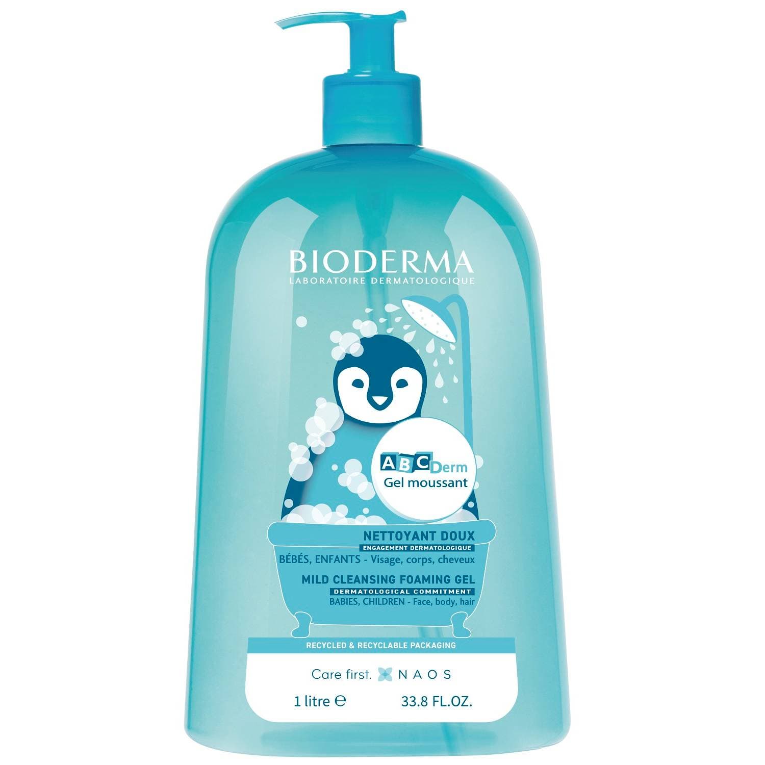 Биодерма Очищающий гель для душа для детей 0+, (Bioderma, ABCDerm)