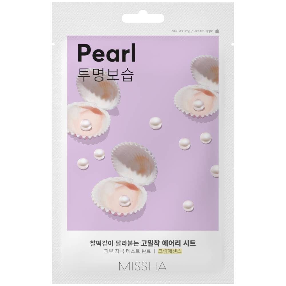 MISSHA Airy Fit Маска для лица с экстрактом жемчуга придающая сияние тусклой коже 1 шт